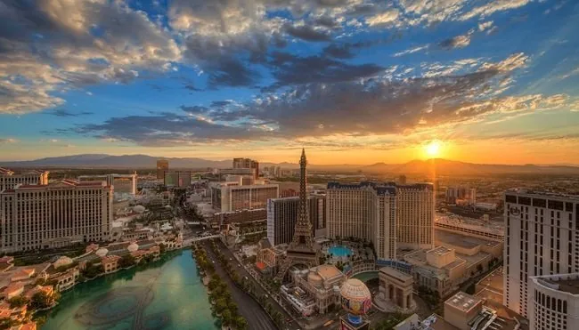 Las Vegas ved solnedgang