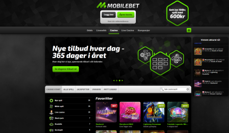 bonuser og tilbud hos mobilebet casino