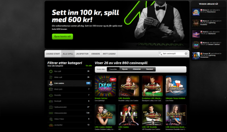 spill odds og casino hos mobilbet