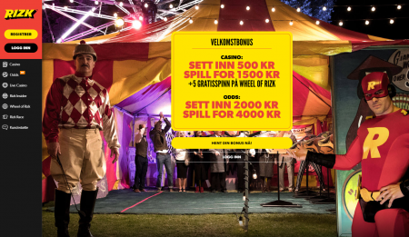 velkomst bonus hos rizk casino