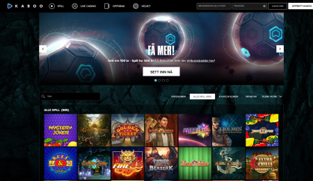 spilleautomater og casinospill hos kaboo casino