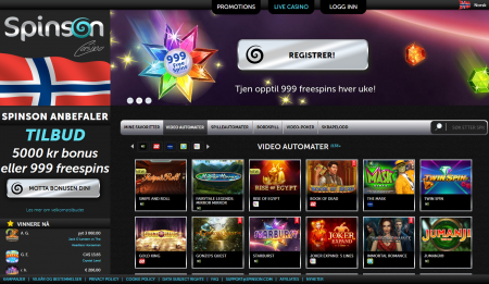 nytt norsk casino spinson