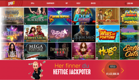 sjekk ut nettcasinoet spinit