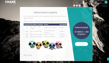 chanz casino er et sosialt nettcasino