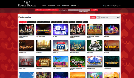 spill casino hos royal panda