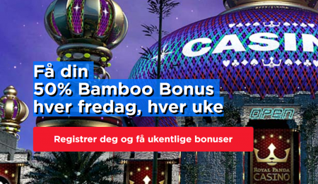 bonuser hver uke hos royal panda casino