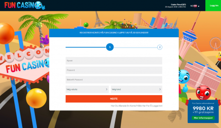 registrer deg og få en god bonus hos funcasino