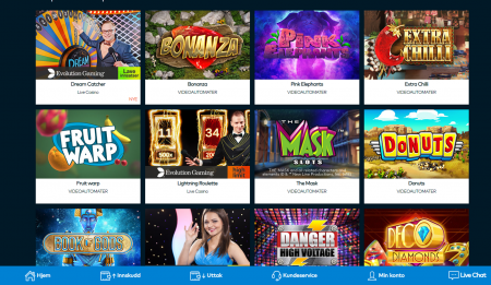 stort spillutvalg hos fun casino