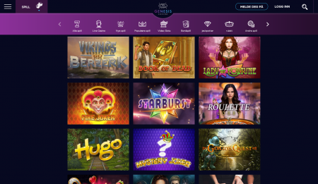 kampanjer og spill hos genesis casino
