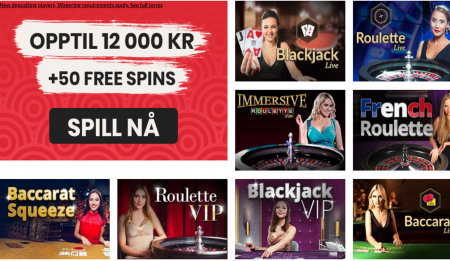 live casino og bordspill hos goliathcasino