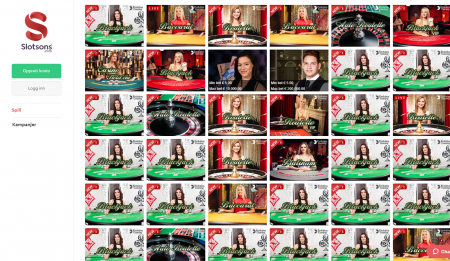 live casino hos slotsons casino