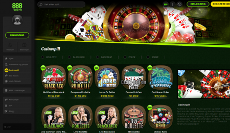 888casino byr på mye spenning og sjansen til å vinne stort