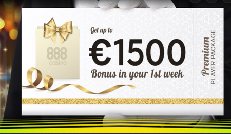 få casinobonus hos nettcasinoet 888 casino