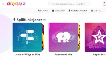 les vår omtale av det nye nettcasinoet dreamz casino